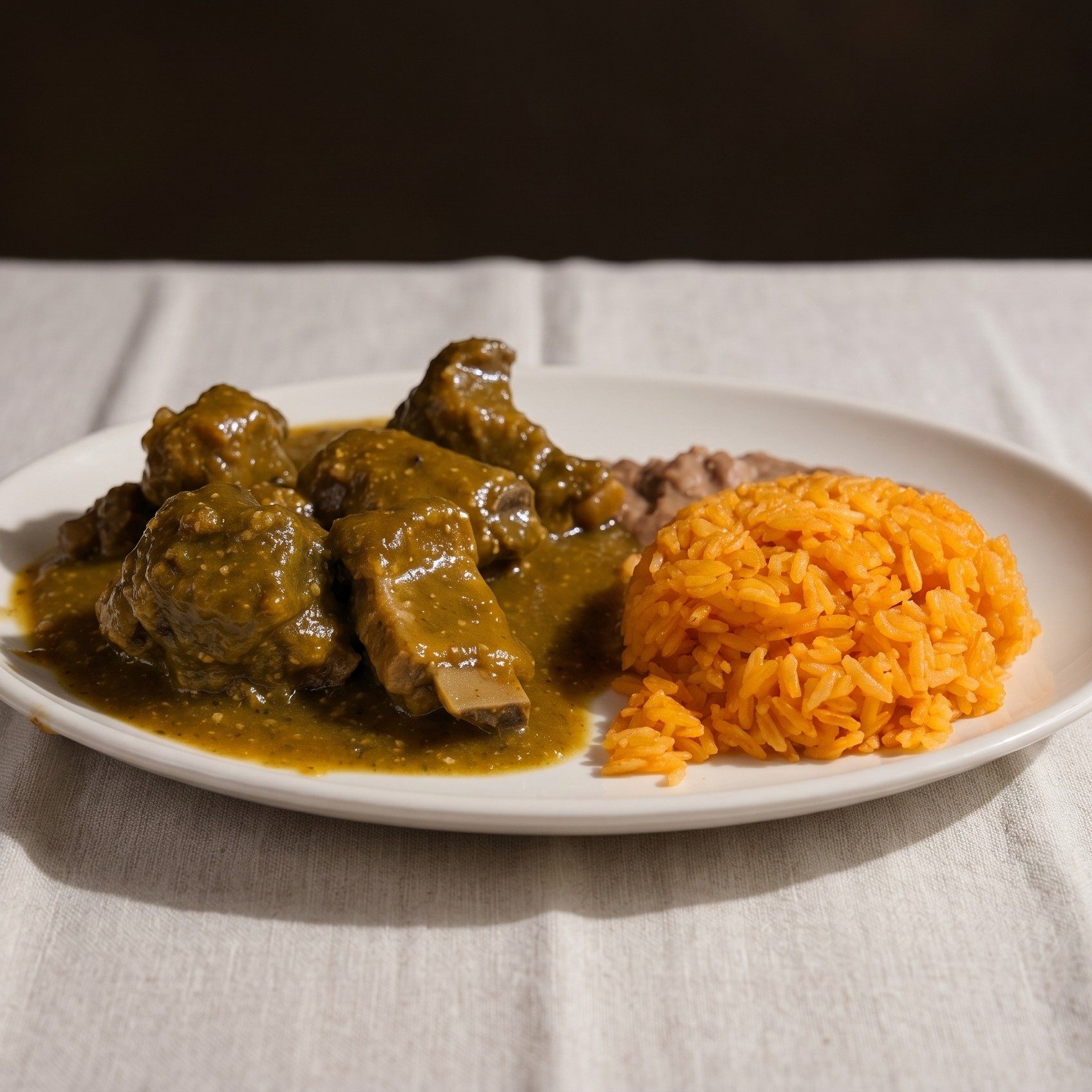 Costilla de Puerco en Salsa Verde.