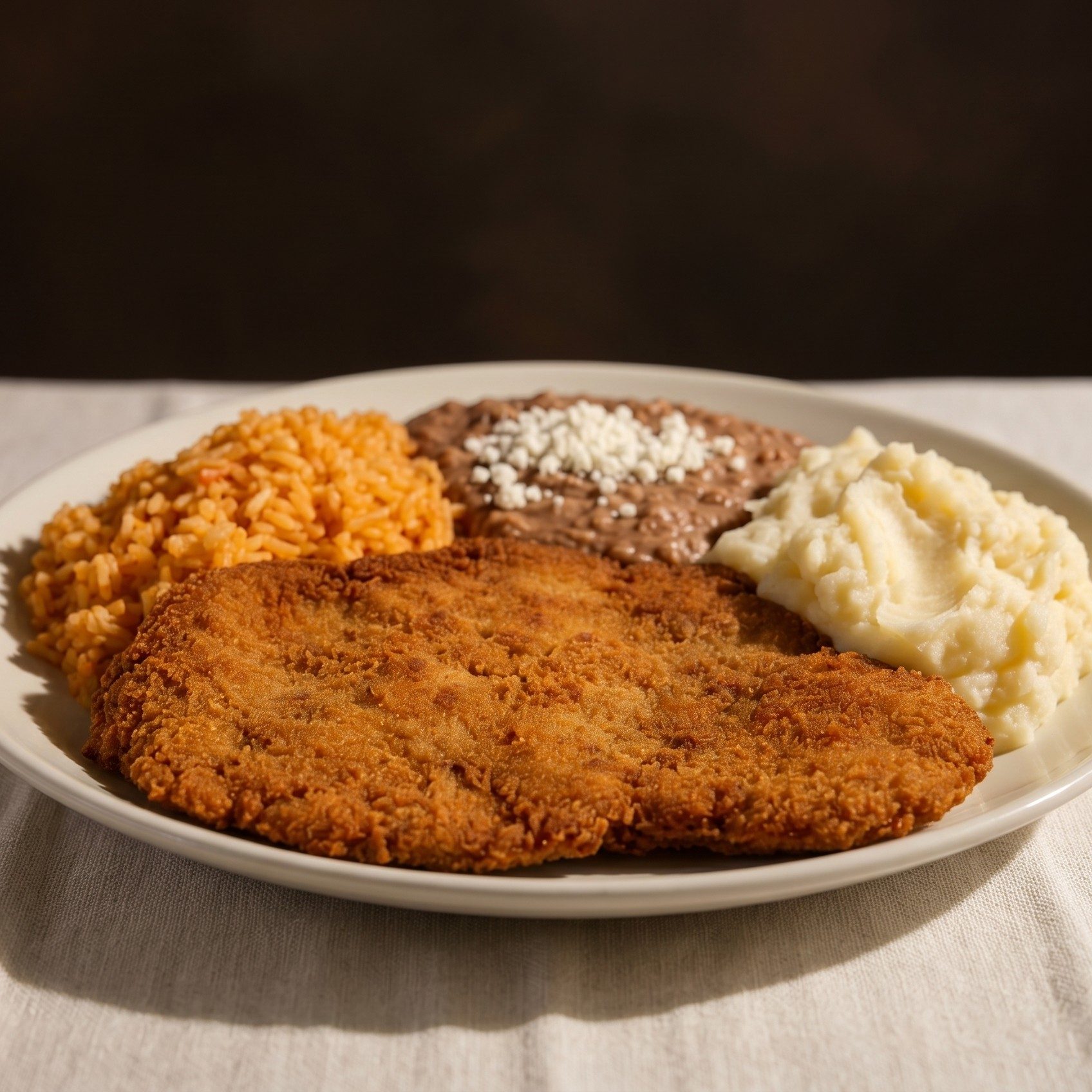 Milanesa de Pollo con Papas Fritas.