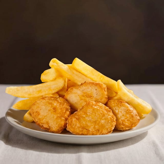 Kids Nuggets con Papitas Fritas.