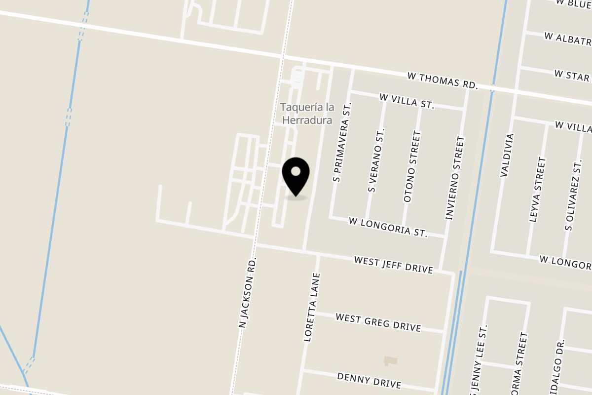 Map showing the location of Mexican Buffet Los Chilaquiles on 6901 S Jackson Rd in Pharr